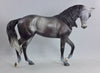 LADY SPUTNIK - OOAK Dapple Gray Thoroughbred with Fine Etching