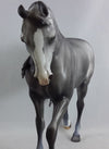 LADY SPUTNIK - OOAK Dapple Gray Thoroughbred with Fine Etching