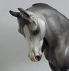 LADY SPUTNIK - OOAK Dapple Gray Thoroughbred with Fine Etching