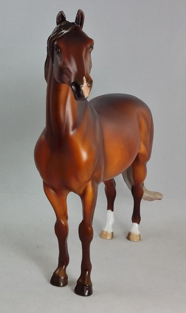 THE FALLIN&#39; HERO (&quot;We Remember&quot;) - Dappled Bay Morgan Model Horse