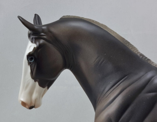 FREEDOM - Gray Pinto Tennessee Walker Model Horse