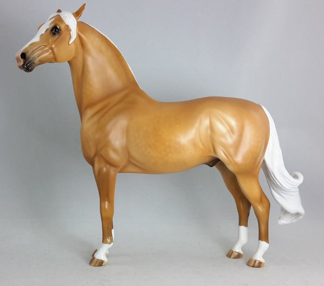 TRIUMPH IN THE USA - Golden Palomino Morgan Horse Sculpture