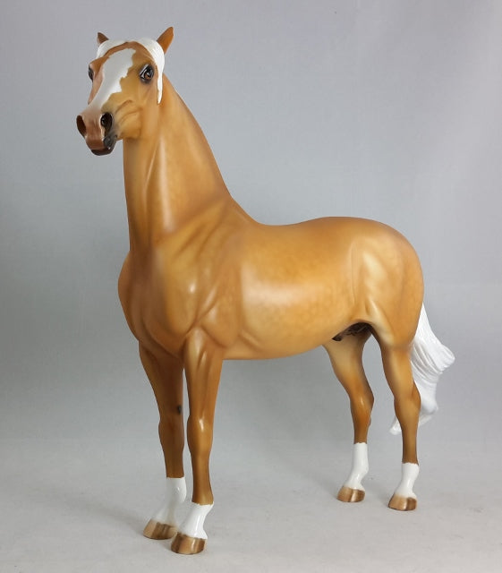 TRIUMPH IN THE USA - Golden Palomino Morgan Horse Sculpture