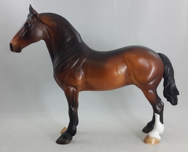 RATATOUILLE - Bay Dapple Standing Drafter Model Horse