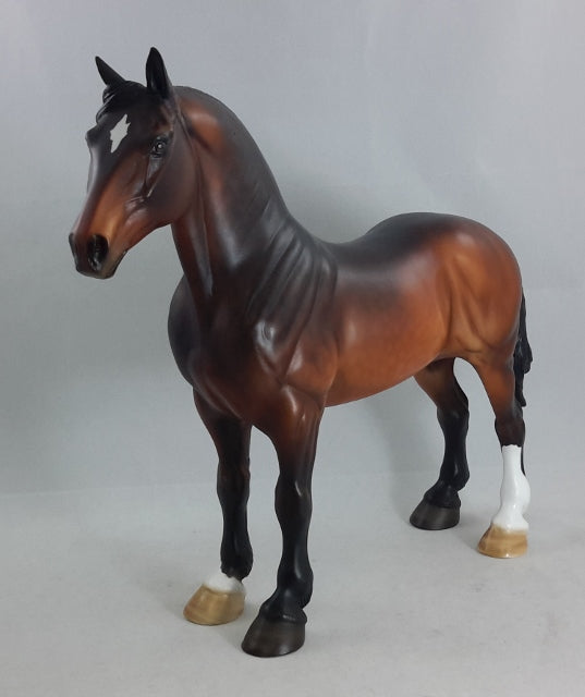 RATATOUILLE - Bay Dapple Standing Drafter Model Horse