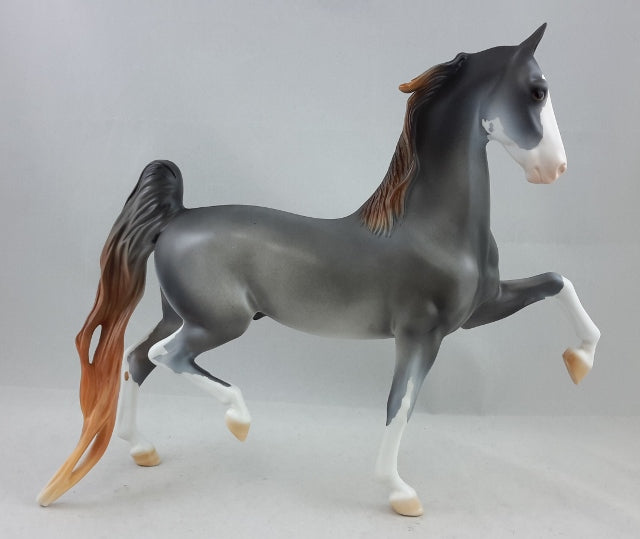 CARAWAY - Chestnut Sabino Going Gray Saddlebred Model Horse - Fall Edition