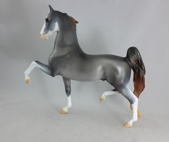 CARAWAY - Chestnut Sabino Going Gray Saddlebred Model Horse - Fall Edition
