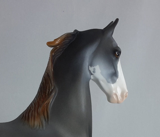 CARAWAY - Chestnut Sabino Going Gray Saddlebred Model Horse - Fall Edition