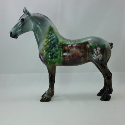 A MERRY HOLIDAY - OOAK Christmas Decorator Standing Drafter