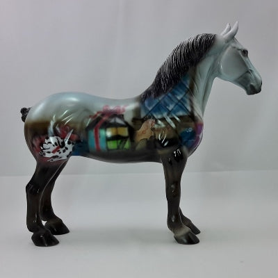 A MERRY HOLIDAY - OOAK Christmas Decorator Standing Drafter