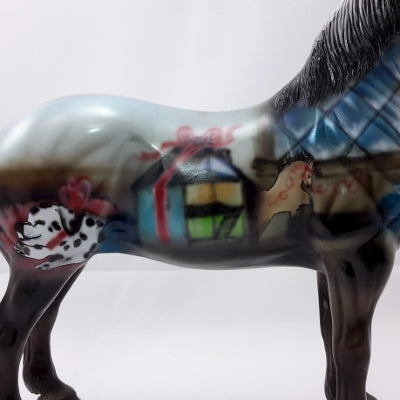 A MERRY HOLIDAY - OOAK Christmas Decorator Standing Drafter