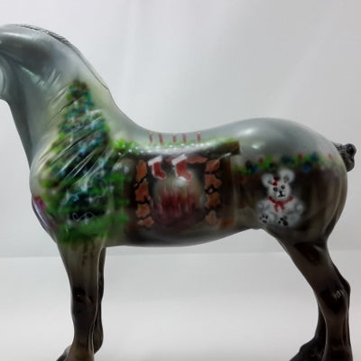 A MERRY HOLIDAY - OOAK Christmas Decorator Standing Drafter