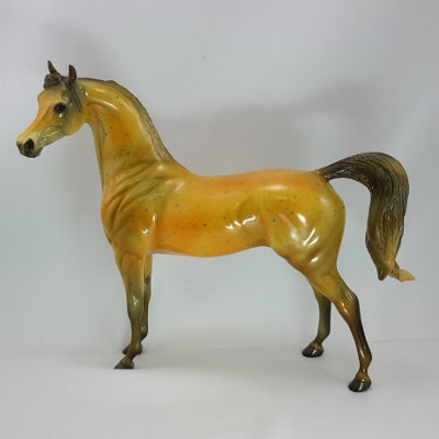 GOLDEN GALA - OOAK Deco Gold Splattered Arabian Model Horse - 12/14