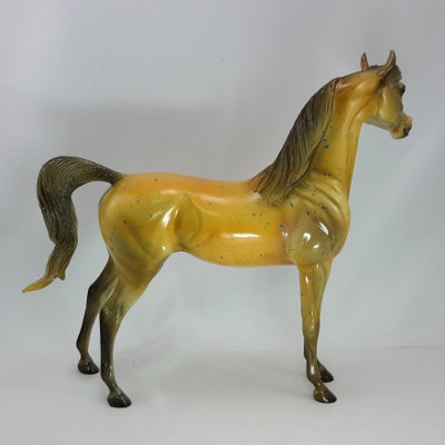 GOLDEN GALA - OOAK Deco Gold Splattered Arabian Model Horse - 12/14
