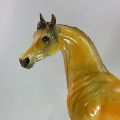 GOLDEN GALA - OOAK Deco Gold Splattered Arabian Model Horse - 12/14