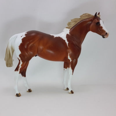 MEEP - OOAK Dapple Chestnut Paint  Stock Horse w/ Etching 12/14