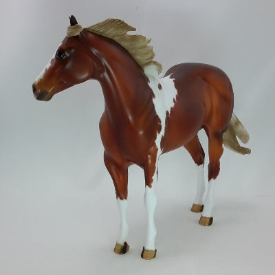 MEEP - OOAK Dapple Chestnut Paint  Stock Horse w/ Etching 12/14