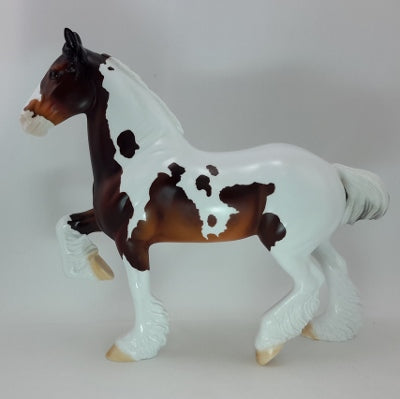 WINTRY WEATHER - OOAK Bay Tobiano Pinto Draft Horse 11/14