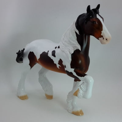 WINTRY WEATHER - OOAK Bay Tobiano Pinto Draft Horse 11/14