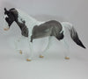 BLAZING YULETIDE - OOAK Gray Pinto Tennessee Walker 12/14