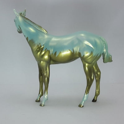 GOLD TINSEL - OOAK Golden Green Deco Weanling 12/14