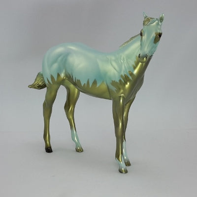 GOLD TINSEL - OOAK Golden Green Deco Weanling 12/14