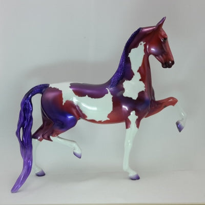 PURPLE POINSETTIA - OOAK Purple Pink Pinto Decorator Saddlebred 12/14