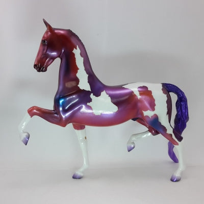 PURPLE POINSETTIA - OOAK Purple Pink Pinto Decorator Saddlebred 12/14