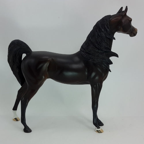 SANTA BABY - OOAK Sunburnt Black Arabian Horse Sculpture 12/14
