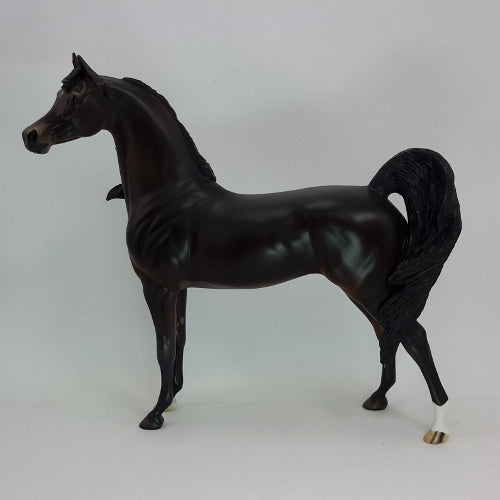 SANTA BABY - OOAK Sunburnt Black Arabian Horse Sculpture 12/14