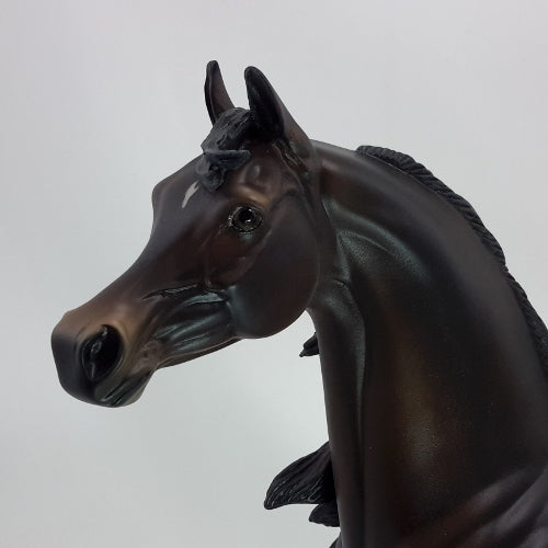 SANTA BABY - OOAK Sunburnt Black Arabian Horse Sculpture 12/14