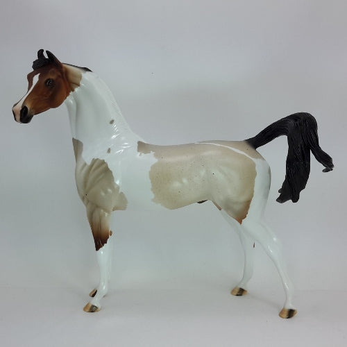 SEASON OF JOY - OOAK Bay Roan Pinto Arabian Model Horse - 12/14