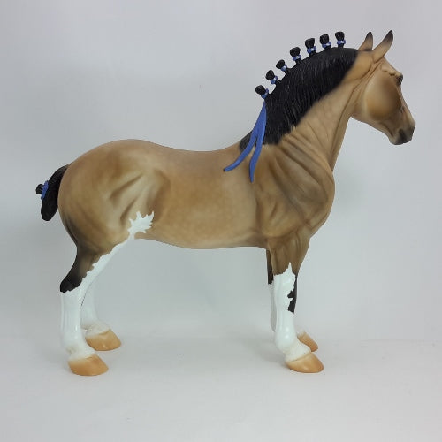 SLED AWAY - OOAK Dapple Buckskin Standing Drafter 12/14
