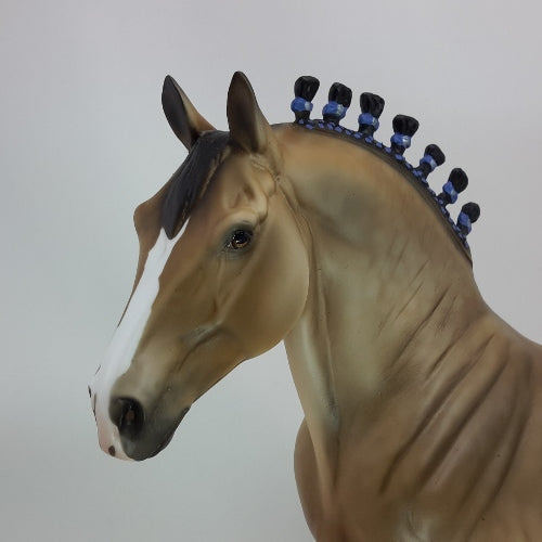 SLED AWAY - OOAK Dapple Buckskin Standing Drafter 12/14