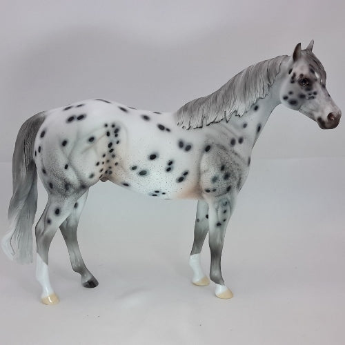 COUSIN EDDIE - OOAK Leopard Appaloosa Stock Horse Sculpture 12/14