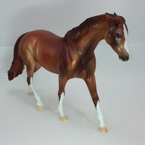 CRACKLING FIRE - OOAK Dapple Chestnut Pinned Ear Pony 12/14