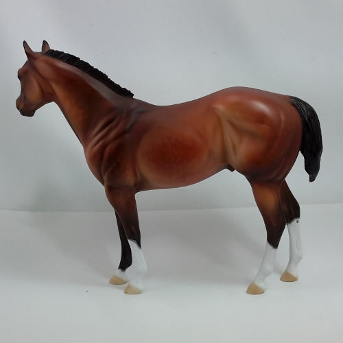 HAPPY GOLDEN DAYS - OOAK Dapple Bay Stock Horse Sculpture 12/14
