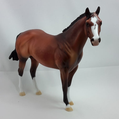 HAPPY GOLDEN DAYS - OOAK Dapple Bay Stock Horse Sculpture 12/14