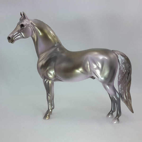 BOUGHS OF HOLLY - OOAK Metallic Lavender Gold Deco Morgan Model Horse - 12/14