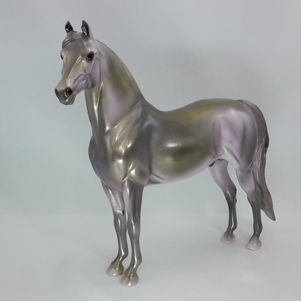 BOUGHS OF HOLLY - OOAK Metallic Lavender Gold Deco Morgan Model Horse - 12/14