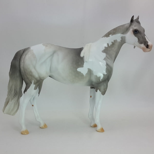 NEW YEAR RESOLUTION - OOAK Dapple Gray Tobiano Stock Horse 12/14