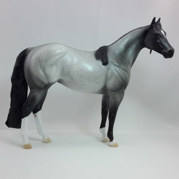 PINCH - OOAK Blue Roan Stock Horse 1/15