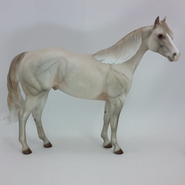 SILVERADO - OOAK Dapple Light Gray Stock Horse 1/15