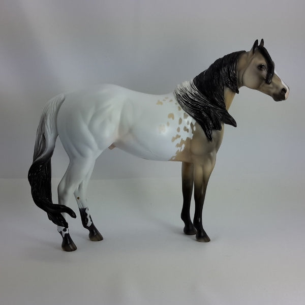 BOBECHE - OOAK Buckskin Appaloosa Stock Horse 1/15