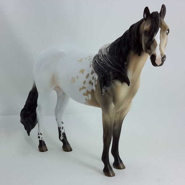 BOBECHE - OOAK Buckskin Appaloosa Stock Horse 1/15