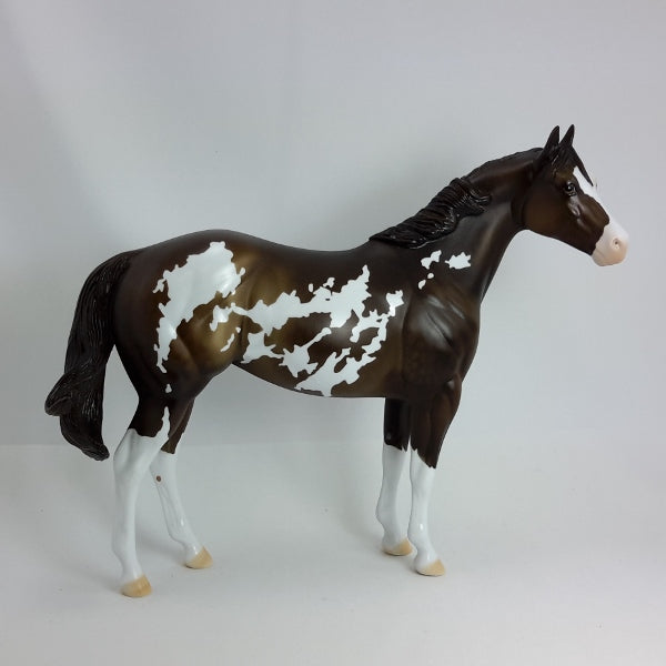 COCOA EXPRESS - OOAK Dapple Brown Paint Stock Horse 1/15