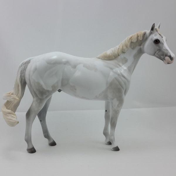 BARLEY BOY - OOAK Light Dapple Gray Paint Horse 1/15