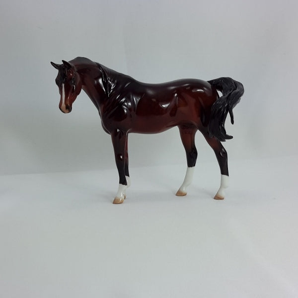 VALENCIA - OOAK Dark Dapple Red Bay Pebbles Arabian 1/15