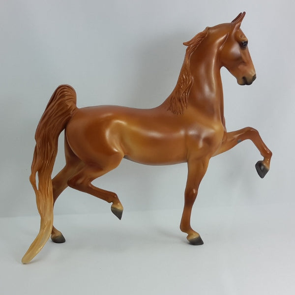 REDLINER - OOAK Chestnut Saddlebred Model Horse - 1/15