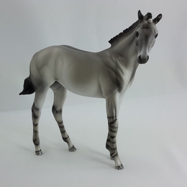 ZIRCONIA THE ZORSICORN - OOAK Gray Unicorn Weanling 1/15